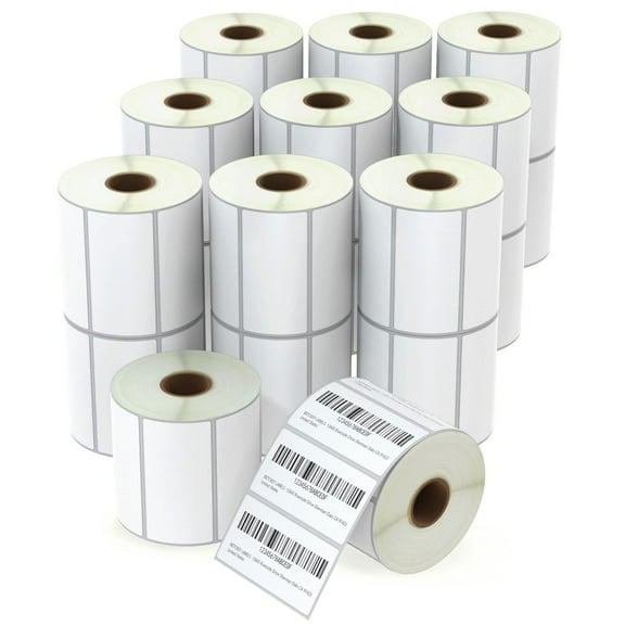 3" x 1.5" (76 mm x 38 mm) Barcode Shipping & Address Labels Compatible with Zebra & Rollo Label Printer,Premium Adhesive & Perforated [20 Rolls, 19000 Labels]