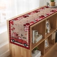 thumbnail image 6 of Table Runners 120 Inches Long Dress Scarves, Red Valentine's Day Farmhouse Coffee/Dining/Kitchen Table Runner for Living Room, Truck Plaid Love Heart Wooden 13x120 Inch, 6 of 9