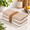 Beige and Ecru, variant on Light and Navy Blue 4 Pack 20" x 30" Large Flour Sack Kitchen Tea Towels