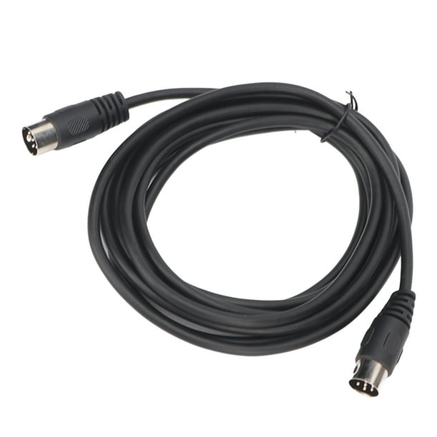 Cable DIN de 6 pines macho a macho Conexión de señal de sonido Plug and Play Cable de extensión DIN para dispositivo digital 3 metros/9,8 pies