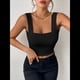 thumbnail image 4 of Tops Cortos de Tirantes Básicos Ajustados Sin Mangas Sexys para Mujer 2025 Negro M, 4 of 7