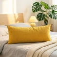 thumbnail image 4 of YUELONGHU Corduroy Long Rectangular Throw for Living Room Sofa Lumbar Headboard with Zipper Removable and Washable, 4 of 8