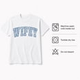 thumbnail image 3 of Floral Wifey Graphic T-Shirt, Unisex Classic Fit Bridal Shower Wedding Gift Tee, 3 of 6