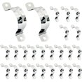 thumbnail image 1 of czcpp-25 Pack M40 Rigid Pipe Strap, 1-1/2 Inch Stainless Steel Two Hole Cable Strap, U Bracket Conduit Clamp for Fixing Tube, Cable, Pipe (Silver, 40 mm), 1 of 4