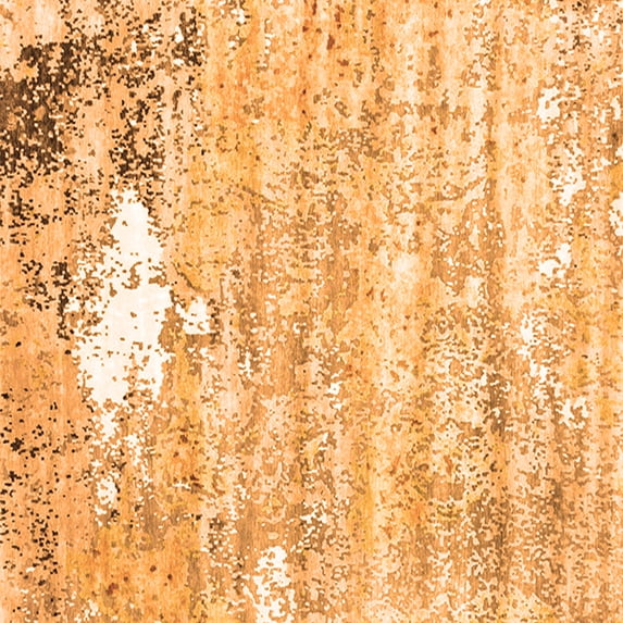 Ahgly Company Indoor Square Oriental Orange Industrial Area Rugs, 5' Square