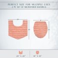 thumbnail image 2 of Home Weavers Essence Microfiber 2-Piece Bath Rug Set, 18" x 18", 20" x 20", Coral, 2 of 4
