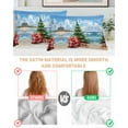 thumbnail image 4 of Hokiten Pillow Cases Standard Size Set of 2, Lumbar Pillow Covers, Coastal Christmas Satin Pillowcases with Zipper for Hair/Skin, Pillow Protector Cover, Xmas Tree Nautical Beach Shell 20x26 Inches, 4 of 6