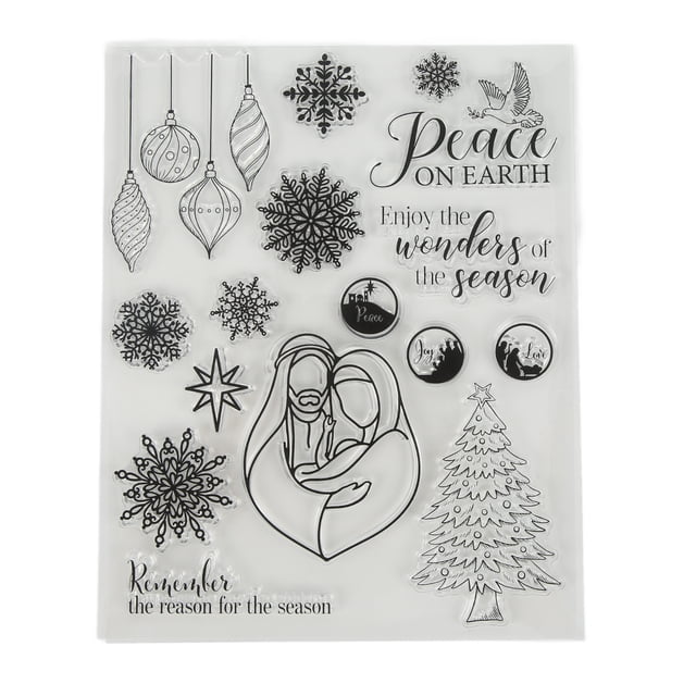 Transparent , Scrapbooking Stamps Unique Pattern Wide Application Healthy Safe For Decoration ANGGREK Christmas Clear Stamps
