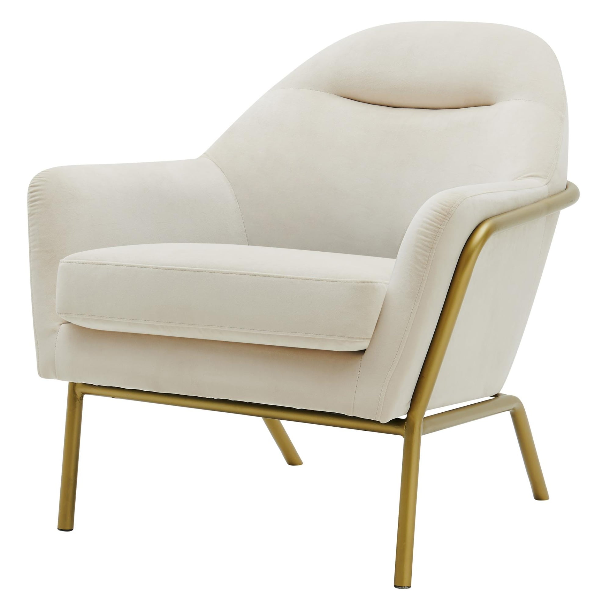 Aurelia Velvet Fabric Accent Chair - Dulce Sand - Walmart.com - Walmart.com