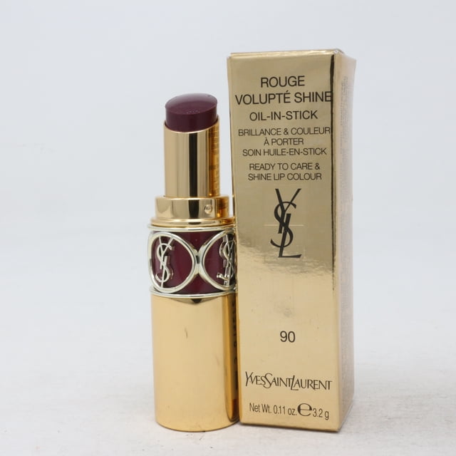 Yves Saint Laurent Rouge Volupte Shine Lipstick 0.11oz 90 Prune Tunique New