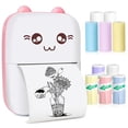 thumbnail image 1 of Mini impresora de bolsillo, regalo para niños, impresora térmica portátil para fotos retro, recibos, notas, listas, etiquetas, notas y códigos QR. Impresora inteligente inalámbrica Bluetooth con aplic, 1 of 5