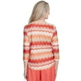 thumbnail image 2 of Alfred Dunner Womens Petite Modern Chevron Drawstring Top, 2 of 4