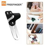 Xiaomi Freefinger Finger Ring Holder Leather Stainless Steel Mobile Phone Grip Car Phone Mount Stand For XS Max X 8 7 6 Huawei