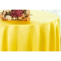Wedding Linens Inc. 120 inch Round Satin Tablecloth Satin Table Cover Linens - Canary Yellow