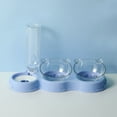 thumbnail image 2 of Bol Double pour Chat Fontaine d'Alimentation Automatique Blanc Bleu, 2 of 2