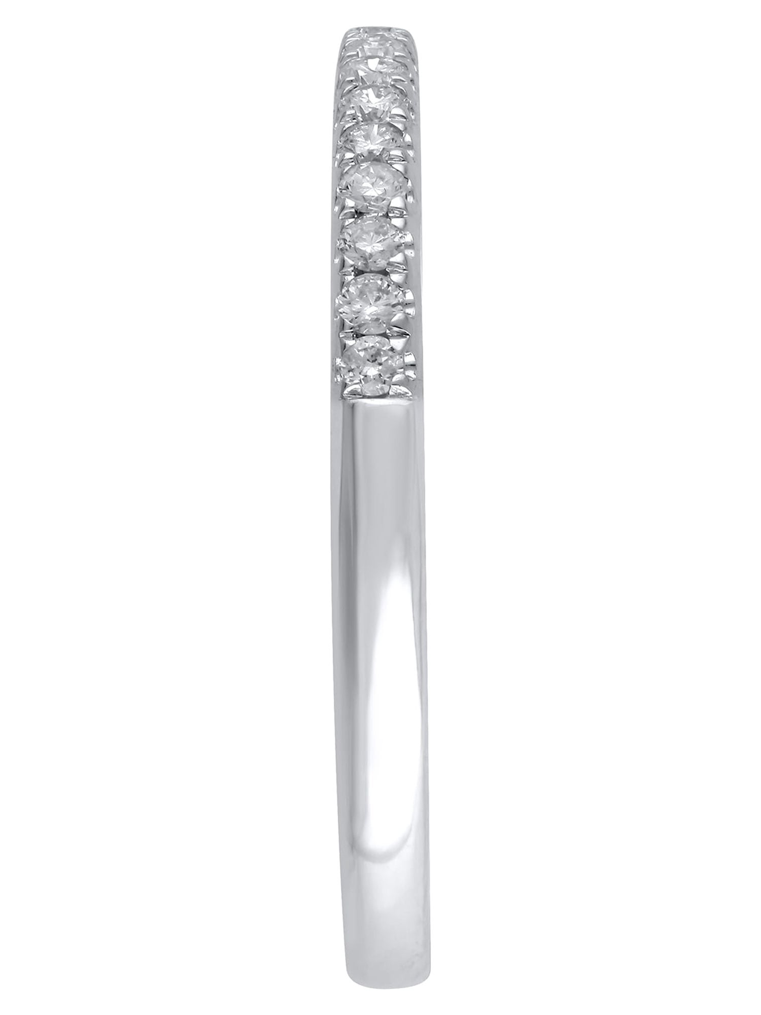 1/5 Carat T.W. (I2 clarity, H-I color) Brilliance Fine Jewelry Diamond Wedding Band in 10kt White Gold, Size 9