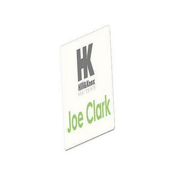 3PK Printable Adhesive Name Badges, 3.38 x 2.33, White, 100/Pack