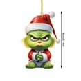 thumbnail image 2 of Grinch Christmas Decorations Horror Movie Theme Pendant,8cm Creative Xmas Flat Hanging Ornament Christmas Tree Pendants Craft Collection,Xmas Party Tree Decor,Birthday Gift For Boys Girls, 2 of 2