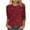 Red, variant on Fancifize Women's Sequin Shirts 3/4 Sleeve Crew Neck Top Glitter Sparkles Blouse Autumn Comfortable Loose Clothes