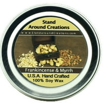 FRANKINCENSE & MYRRH TIN 2-OZ. ALL NATURAL SOY CANDLE