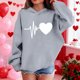 thumbnail image 4 of Sudadera con capucha y estampado de corazón de San Valentín, sudadera de manga larga para niños y niñas, chaqueta para niñas de talla mediana y grande., 4 of 7