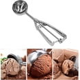 thumbnail image 4 of Ice Cream Scoop, Multifunctional Cake Scoop with Trigger, Ice Cream Scoop Melon Baller Cookware for Baking, 4 of 4