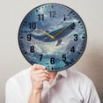 thumbnail image 6 of Yayeee Wall Clock Battery Operated 9.5" Silent Quartz Non-Ticking for Living Room Decor, Night Floating Whale, 6 of 8