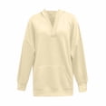 thumbnail image 4 of HGIEYS Womens Oversized V Neck Hoodies with Thumb Hole Pullover Sweatshirts Clothes Fall Fashion Outfits 2026, 4 of 5