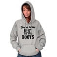 thumbnail image 3 of Got Little Dirt Boots Cute Southern Women Plus Size Graphic Pullover Hoodie Brisco Brands 4X, 3 of 3