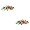 thumbnail image 2 of Bewildely Planta de flores artificiales, rosas falsas, plantas caseras de boda, rosa colgante decorativa para sala de estar, guirnalda de Color champagne 2piezas, 2 of 6