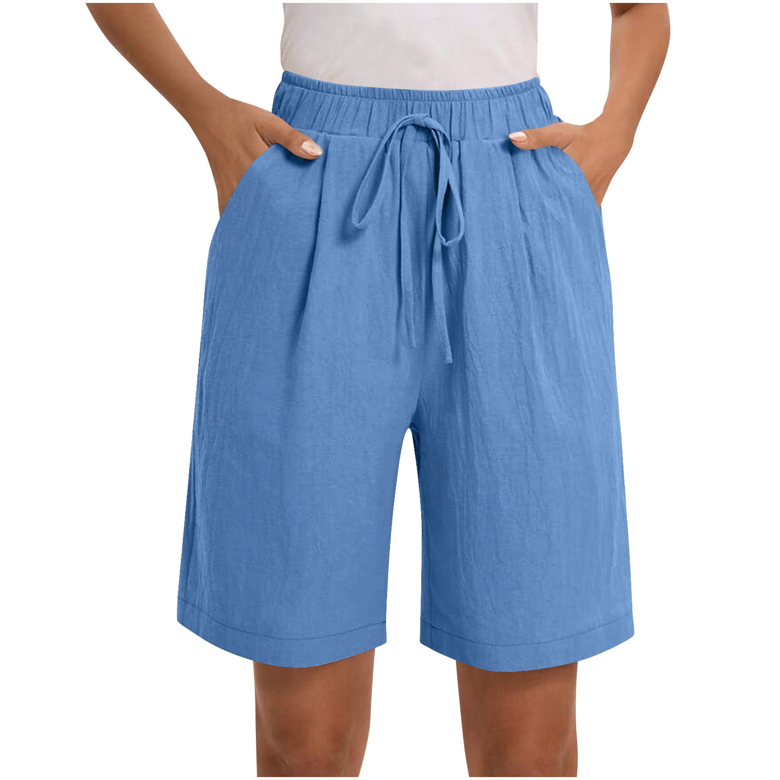 Abcnature Women's Summer Casual Loose with Pockets Drawstring