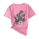 thumbnail image 1 of Camisas de Manga Corta para las Mujeres Moda Casual Impresión Cuello Redondo Suéter Tee Blusas, 1 of 4