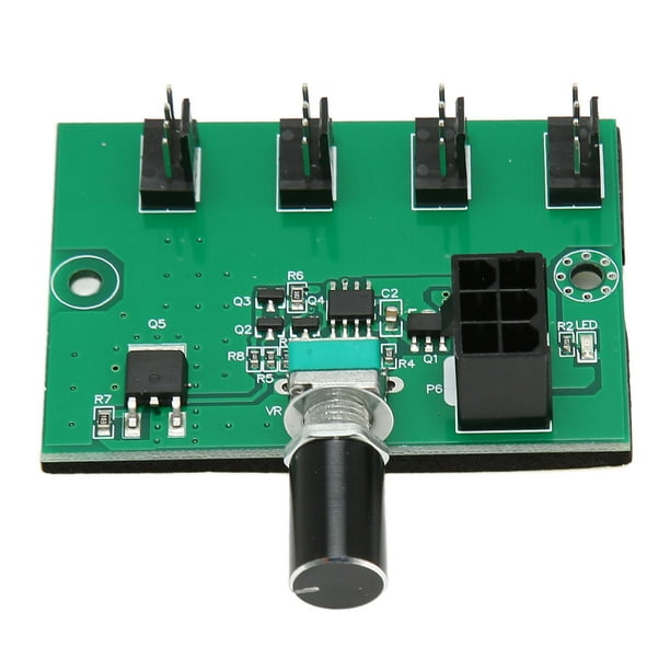 Controlador de velocidad del ventilador del chasis, controlador de velocidad del ventilador Hub DC 12V PWM, adaptador de ventilador de 4 canales para ventilador de PC de 4 pines, 3 pines y 2 pines