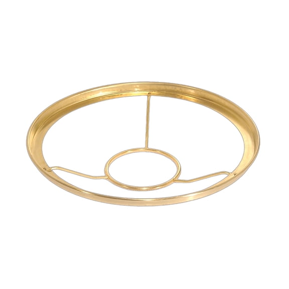 B&P Lamp® 7" Fitter, Shade Ring Holder For No. 2 Queen Burners Polished & Lacquered Brass
