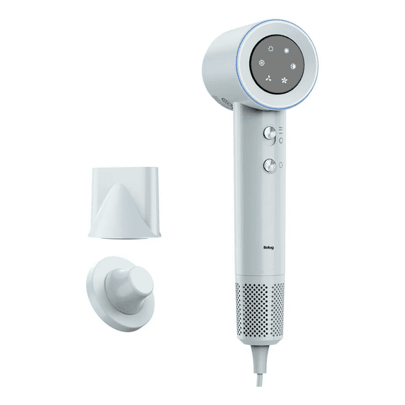 "Secador De Pelo Alta Velocidad Profesional Con Pantalla Led Belug, Gris "