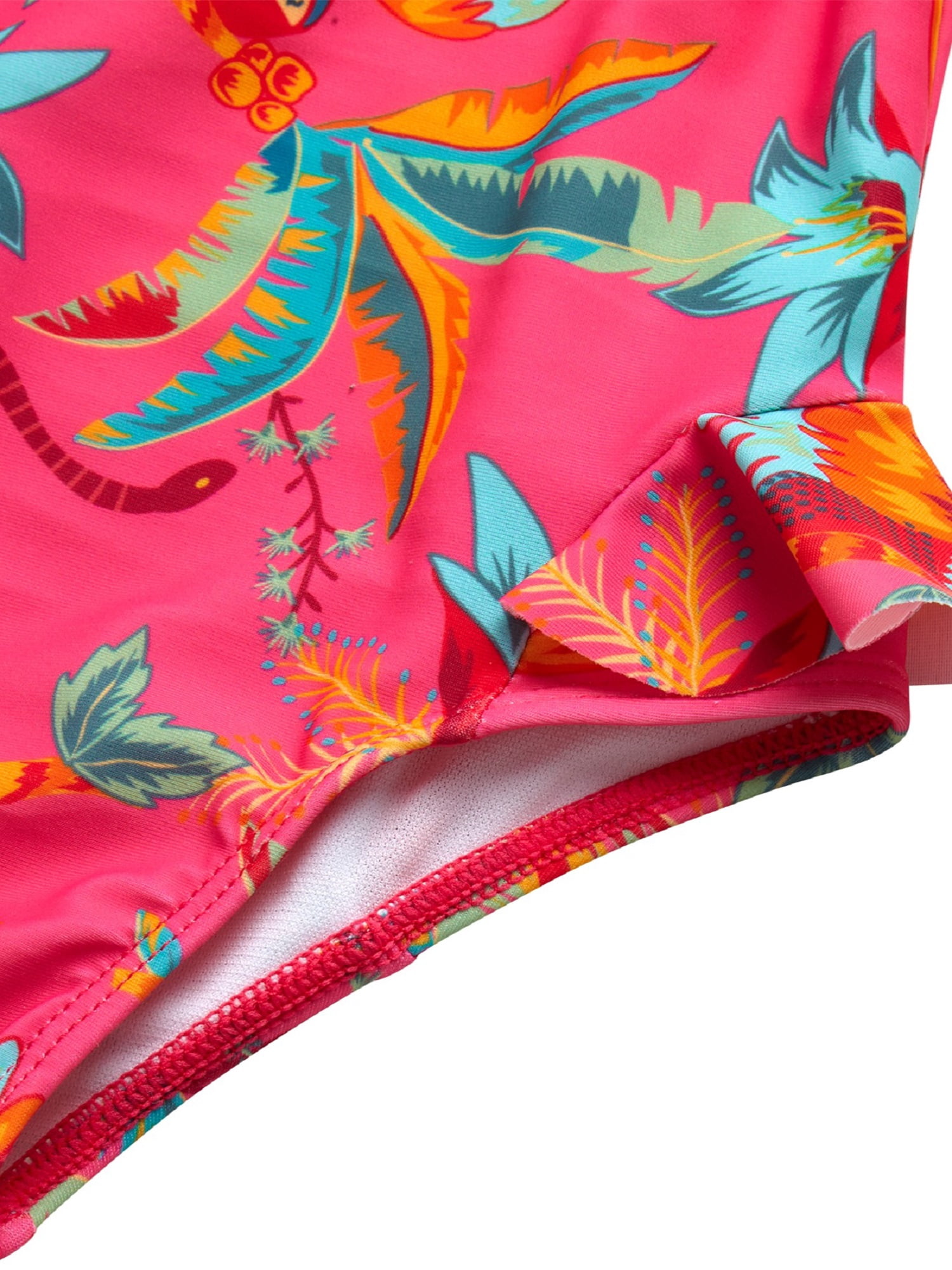 Jessica Simpson Toddler Girl Rash Guard Swimsuit with Headband, Sizes 12M-24M