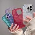 thumbnail image 2 of Funda transparente con patrón de ondas para iPhone 14, 13 Pro Max, 12, 11, X, XR, XS Max, 7, 8, 14 Plus, funda suave anticaídas y a prueba de golpes, 2 of 5