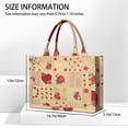 thumbnail image 3 of Large Capacity Tote Bag,Pioneer Flower Floral Print Pattern Handbag Fashion Luxury Tote Bag,15.7"x13"x 5.1" Inches,Laptop Compatible, 3 of 6