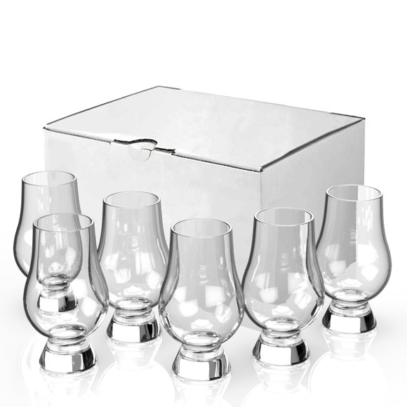The WEE Glencairn Crystal Whisky Glass Set of 12 - Mini Size 3.34in, 85mm Whiskey Tasting Glass