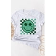 thumbnail image 3 of Checker Clover Smiley St Patrick PLUS Graphic Tee T-Shirt, 3 of 8