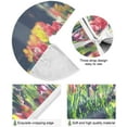 thumbnail image 2 of FMSHPON Tulip Garden Sunrise Xmas Christmas Tree Skirt Stand Mat for Holiday Party Decoration Indoor Outdoor 36 inches, 2 of 6