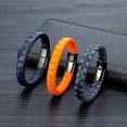 thumbnail image 2 of Urban Flame Leather Bracelet, 2 of 10