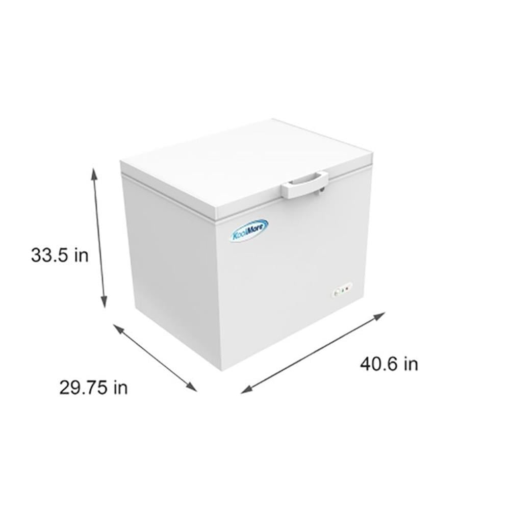Koolmore SCF-9C Metal Deep Chest Freezer with Wire Basket in White