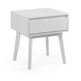 thumbnail image 3 of Plank+Beam Solid Wood Nightstand with Storage Drawer, Modern Small End Table, White, 3 of 8