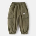 thumbnail image 2 of JAJAHO Boys Cargo Jogger Pants For Kids 4-10Y Elastic Waist Baggy Streetwear Multi Pockets Ankle-Tied Trousers, 2 of 4