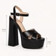 thumbnail image 5 of Sandalia de Tacón Alto 14 cm para Mujer Antonio Cavala 2907 Negro o Dorado Plataforma 4 cm negro 24, 5 of 8