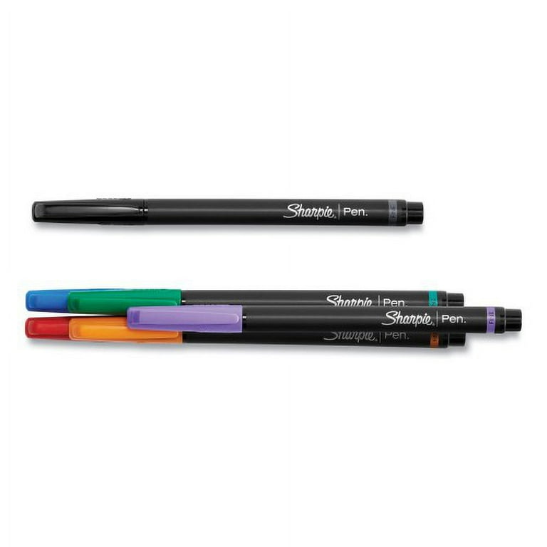 Water-Resistant Ink Porous Point Pen, Stick, Fine 0.4 mm, Assorted Ink and Barrel Colors, Dozen