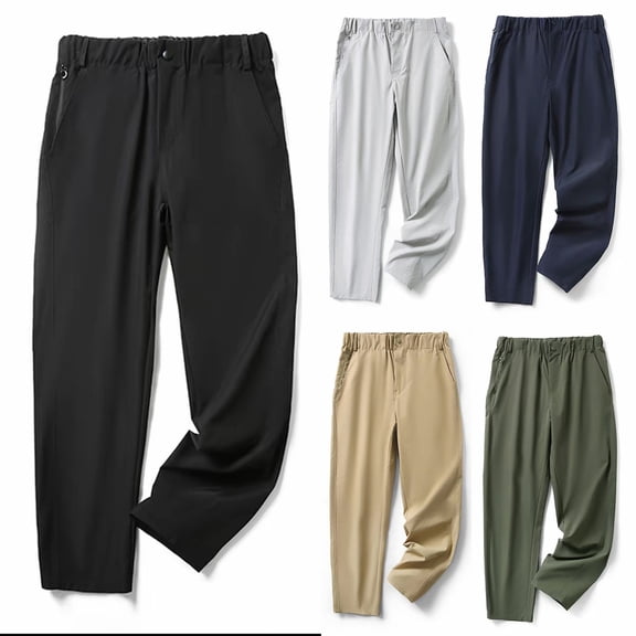 Vetsdori Men's Quick Dry Pants Sport Athletic Pockets Fashion Casual Pantalones Waterproof Straight Leg Elastic Waist Track Pants for Men