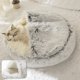 thumbnail image 1 of Nido de gato de peluche redondo Nido de gato semicerrado Nido de perro Nido de gato con forma de concha Nido para mascotas, 1 of 6