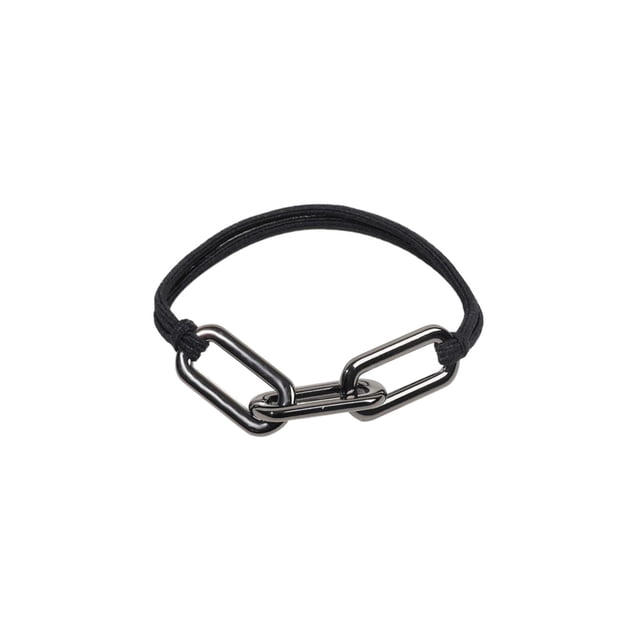 Cadena de cuero, aleación galvanizada, cordón para el pelo, anillo para el pelo, pulsera, cordón para la cabeza, pulsera, diadema elástica negra, pulsera para el pelo de mujer